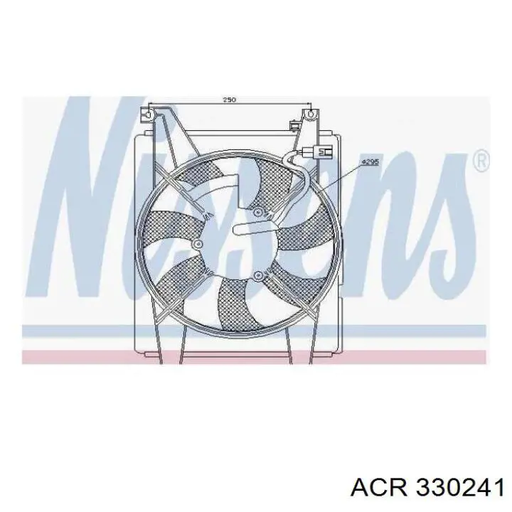 Difusor de radiador, aire acondicionado, completo con motor y rodete 330241 ACR