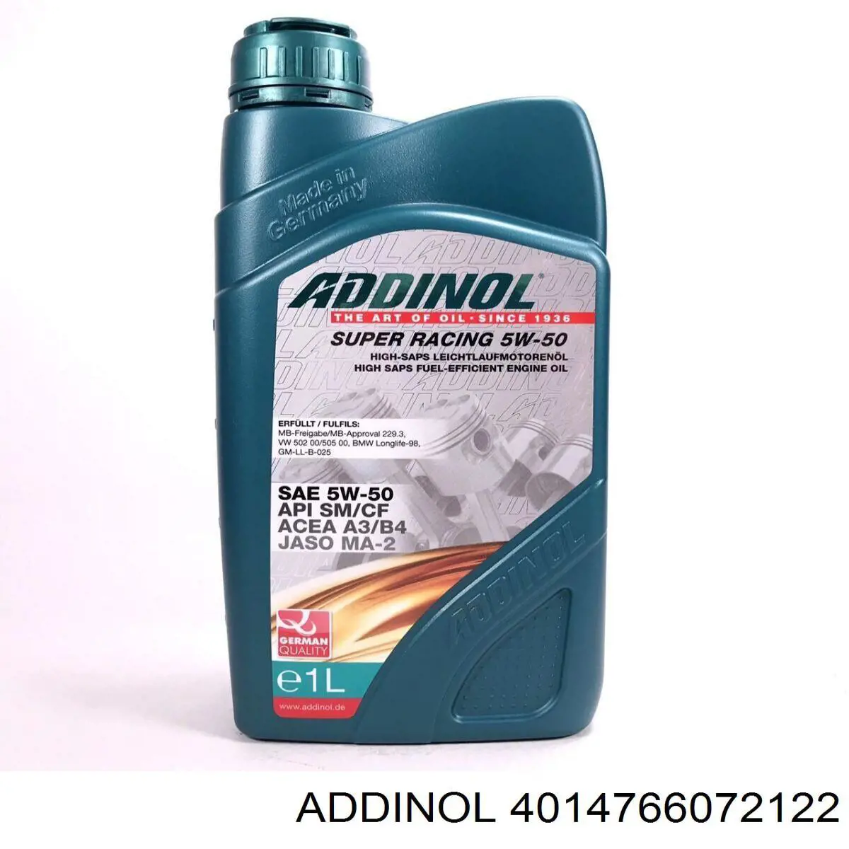 Моторное масло Addinol Super Racing 5W-50 Синтетическое 1л (4014766072122)