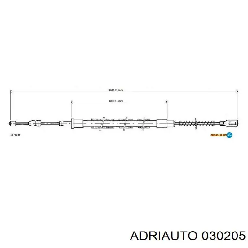 Задний трос ручника 030205 Adriauto