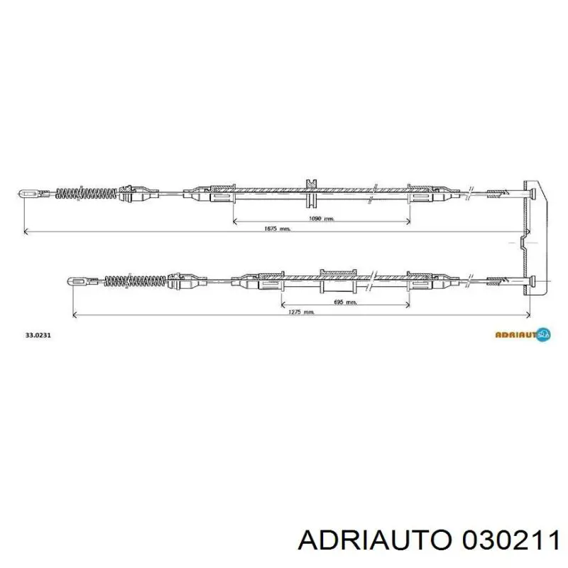 Задний трос ручника Adriauto 030211 цена, от 7.50 USD