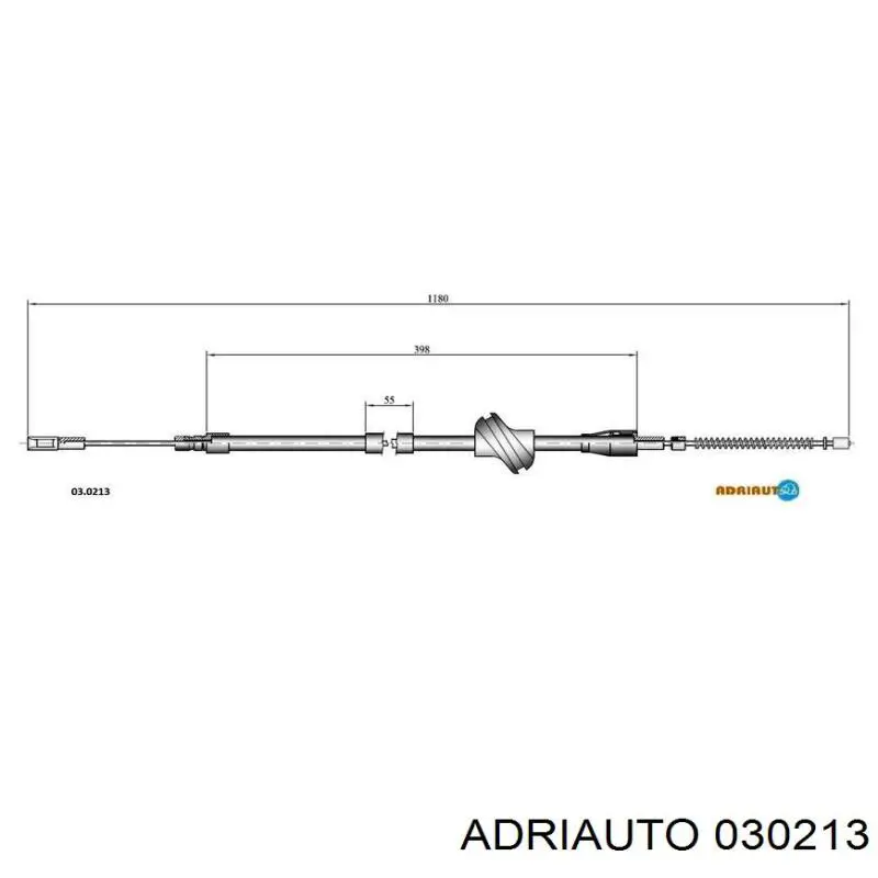 03.0213 Adriauto трос ручного тормоза задний левый