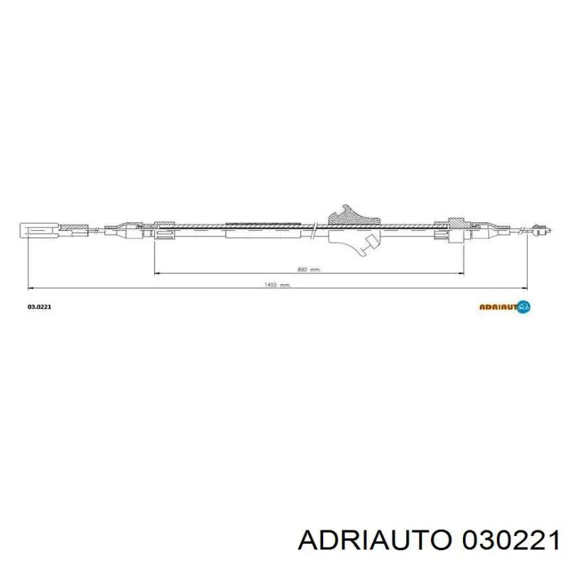 03.0221 Adriauto трос ручного тормоза задний правый/левый