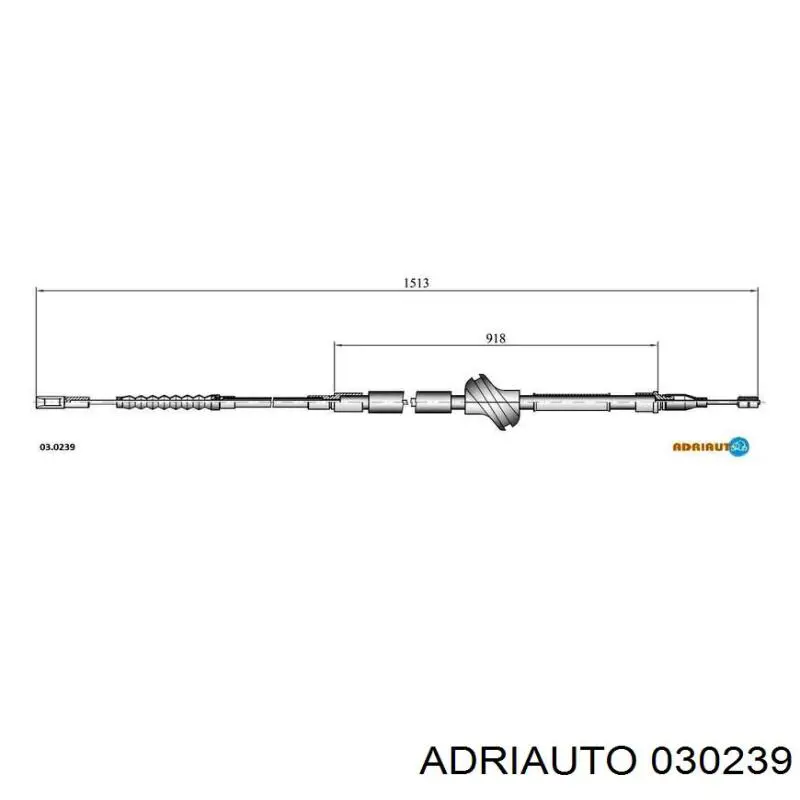 03.0239 Adriauto трос ручного тормоза задний правый/левый