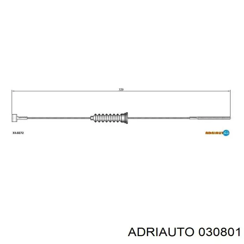 030801 Adriauto Трос открытия капота