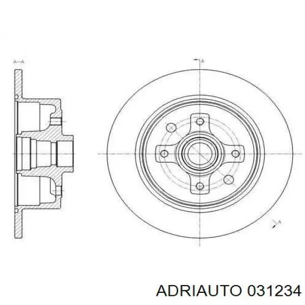 Тормозной шланг задний Adriauto 031234 цена, от 5.76 USD