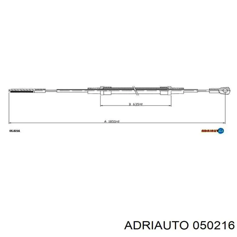 05.0216 Adriauto трос ручного тормоза задний правый/левый
