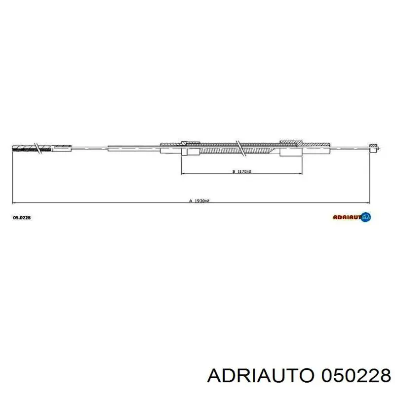 05.0228 Adriauto трос ручного тормоза задний левый