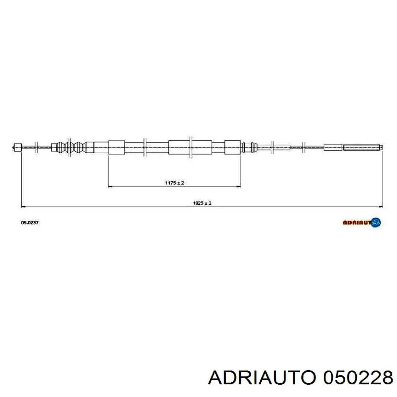 Cable de freno de mano trasero izquierdo 050228 Adriauto