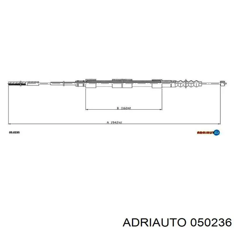 Задний трос ручника 050236 Adriauto