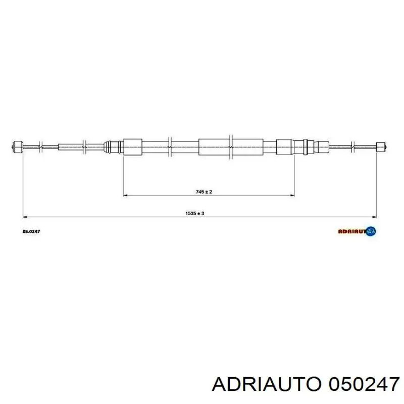 Задний трос ручника 050247 Adriauto