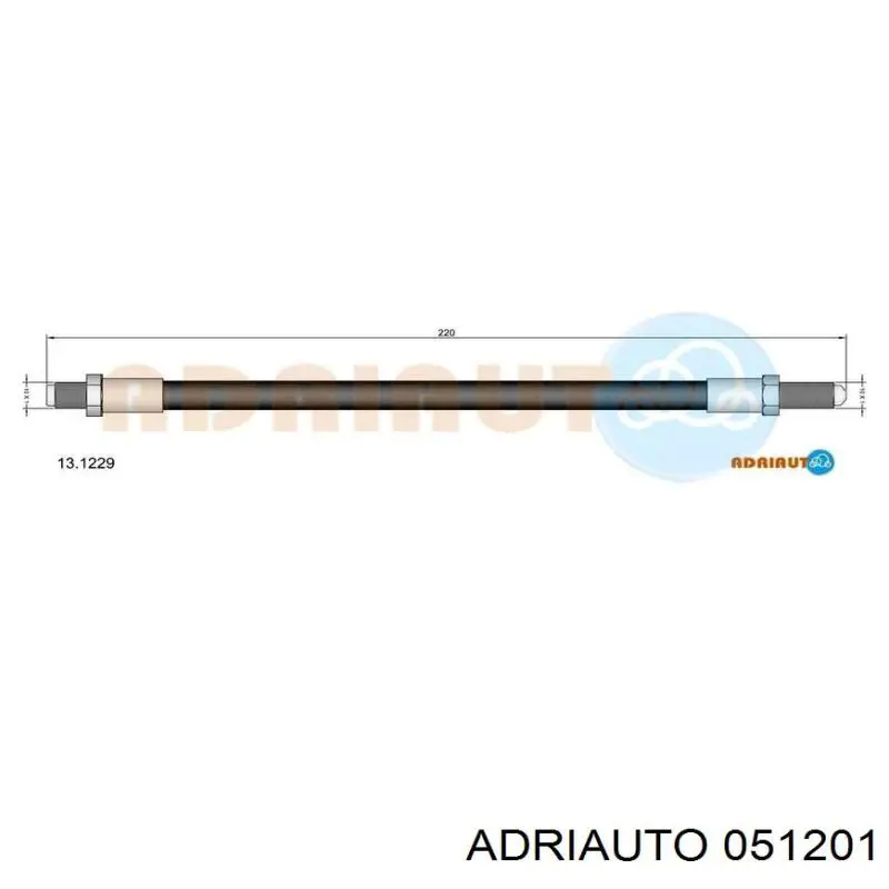 Tubo flexible de frenos trasero 051201 Adriauto