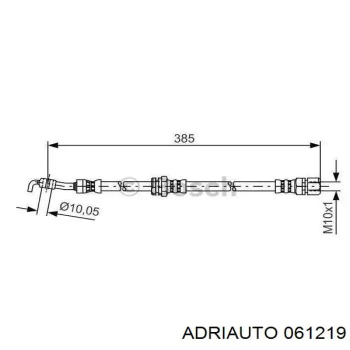 Купить 061219 Adriauto Шланг тормозной передний левый