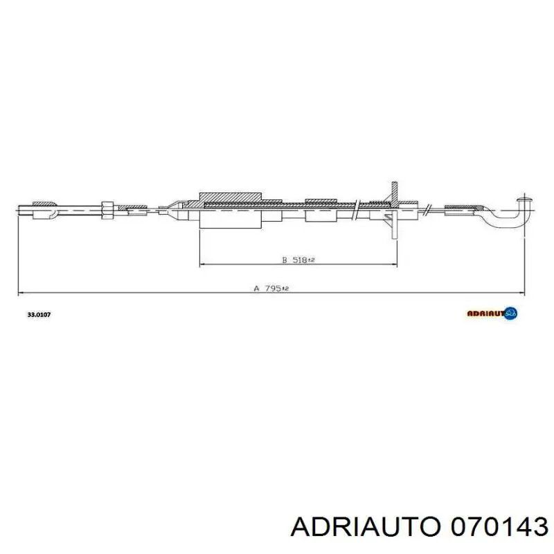 Трос сцепления 070143 Adriauto