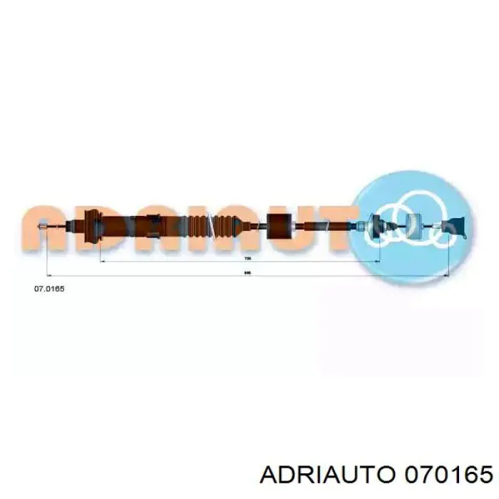 Трос сцепления 070165 Adriauto