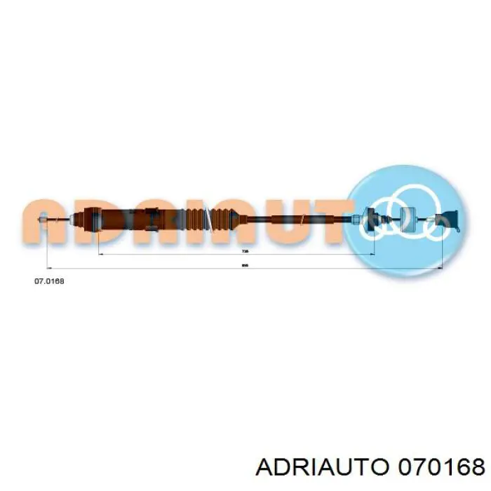 Cable de embrague 070168 Adriauto