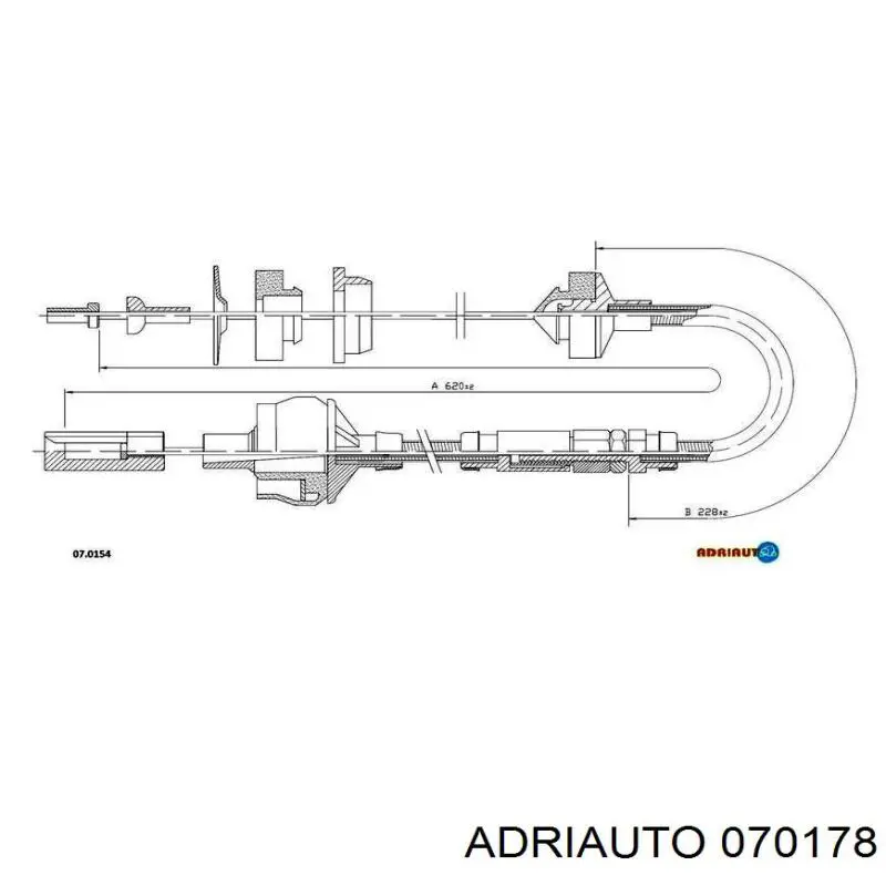 Трос сцепления Adriauto 070178 цена, от 20.94 USD