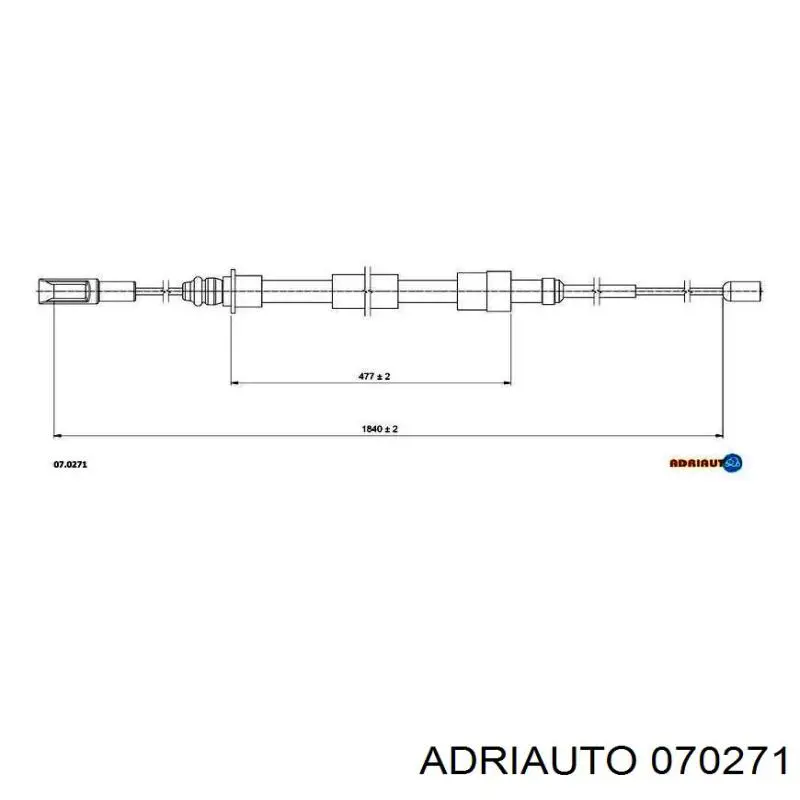 Задний трос ручника 070271 Adriauto