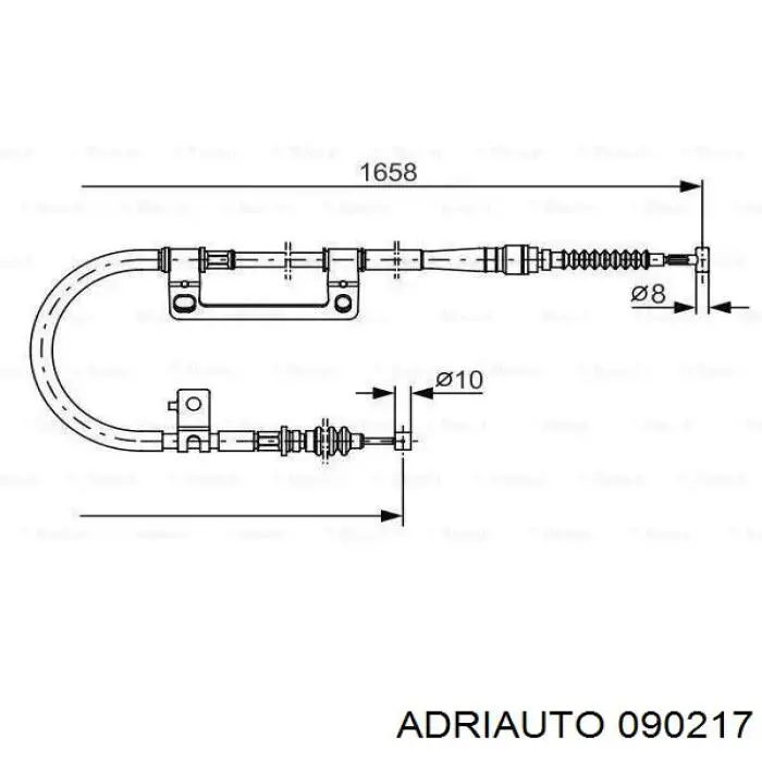 Задний правый трос ручника 090217 Adriauto