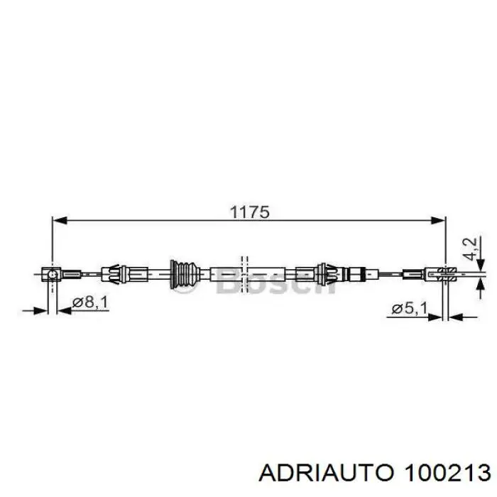 Трос ручника 100213 Adriauto