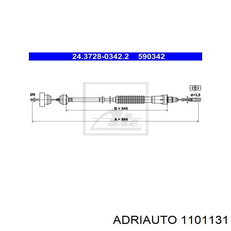 Купить 1101131 Adriauto Трос сцепления