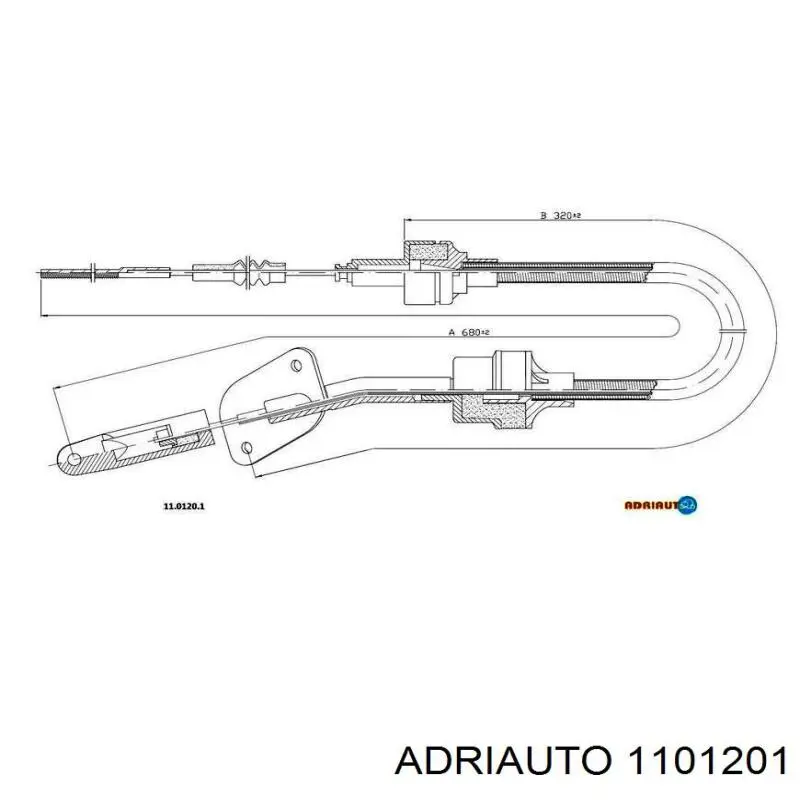 Трос сцепления 1101201 Adriauto