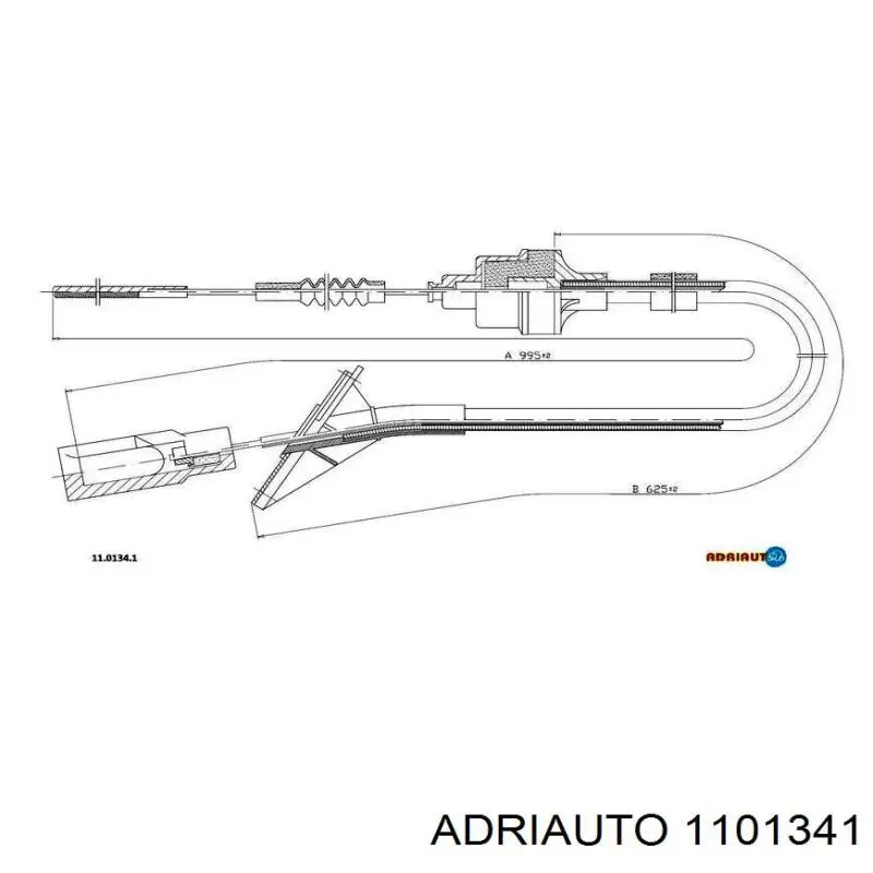 Трос сцепления 1101341 Adriauto