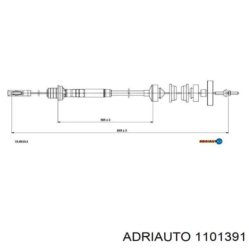 Cable de embrague 1101391 Adriauto