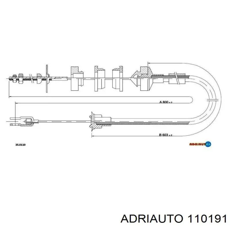 Купить 110191 Adriauto Трос сцепления