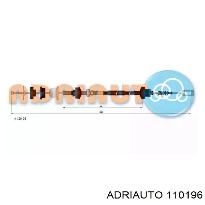 11.0196 Adriauto cabo de embraiagem