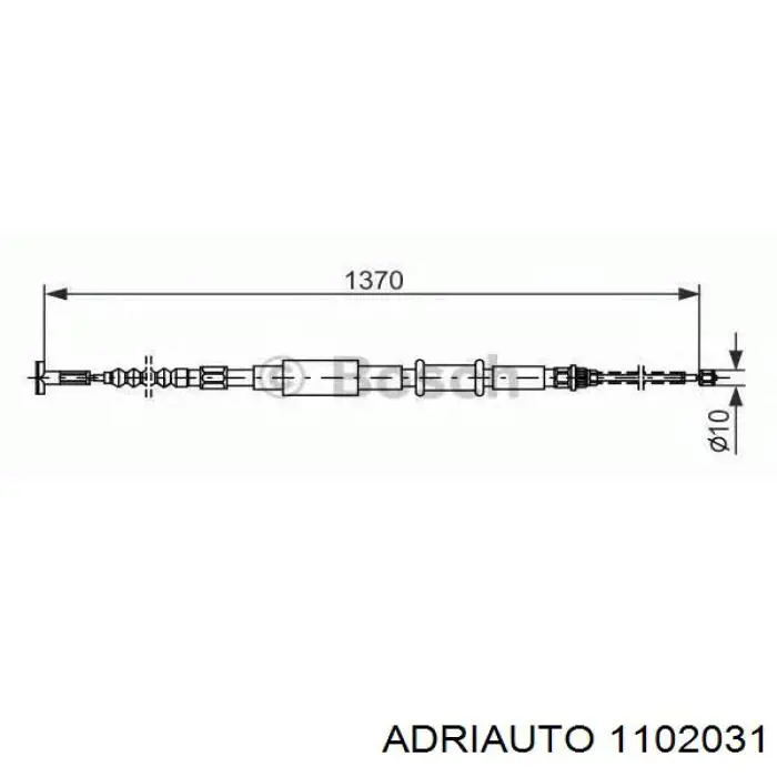 Задний правый трос ручника 1102031 Adriauto