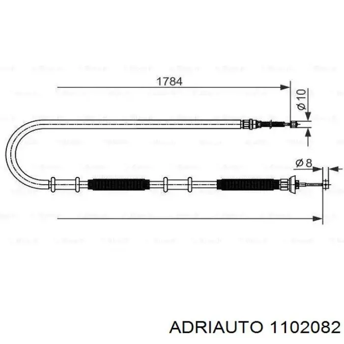 Трос стояночного тормоза задний правый Adriauto 1102082 цена, от 12.89 USD