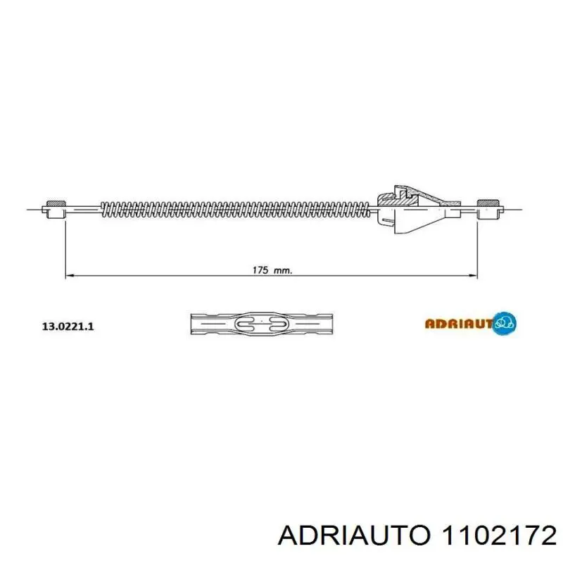 Cable de freno de mano delantero 1102172 Adriauto