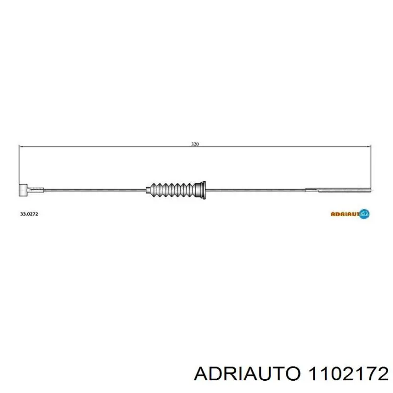 Трос ручного тормоза передний Adriauto 1102172 цена, от 6.02 USD