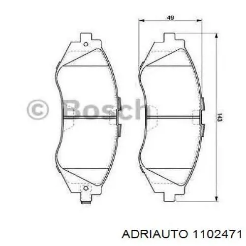 Трос ручного тормоза задний Adriauto 1102471 цена, от 11.25 USD