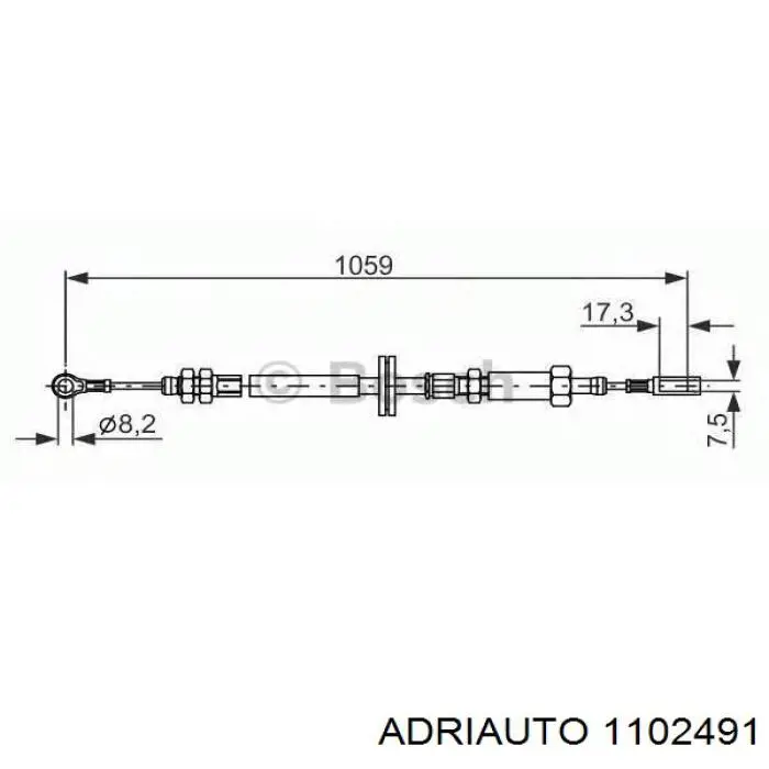 Задний трос ручника Adriauto 1102491 цена, от 10.44 USD
