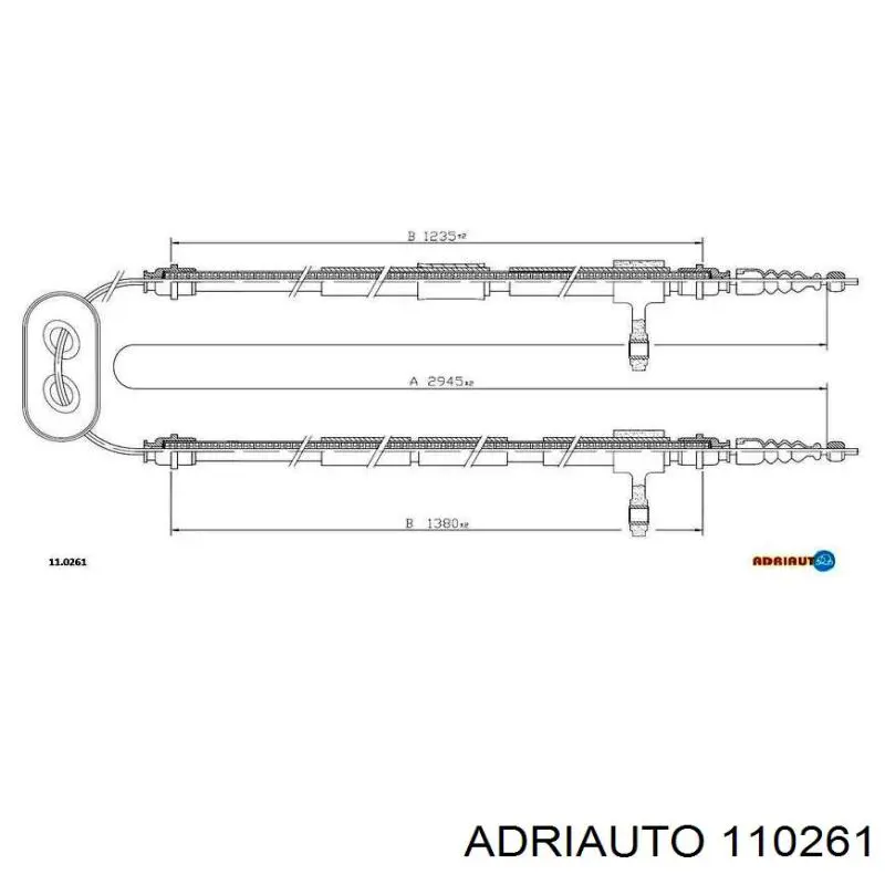 Задний трос ручника 110261 Adriauto