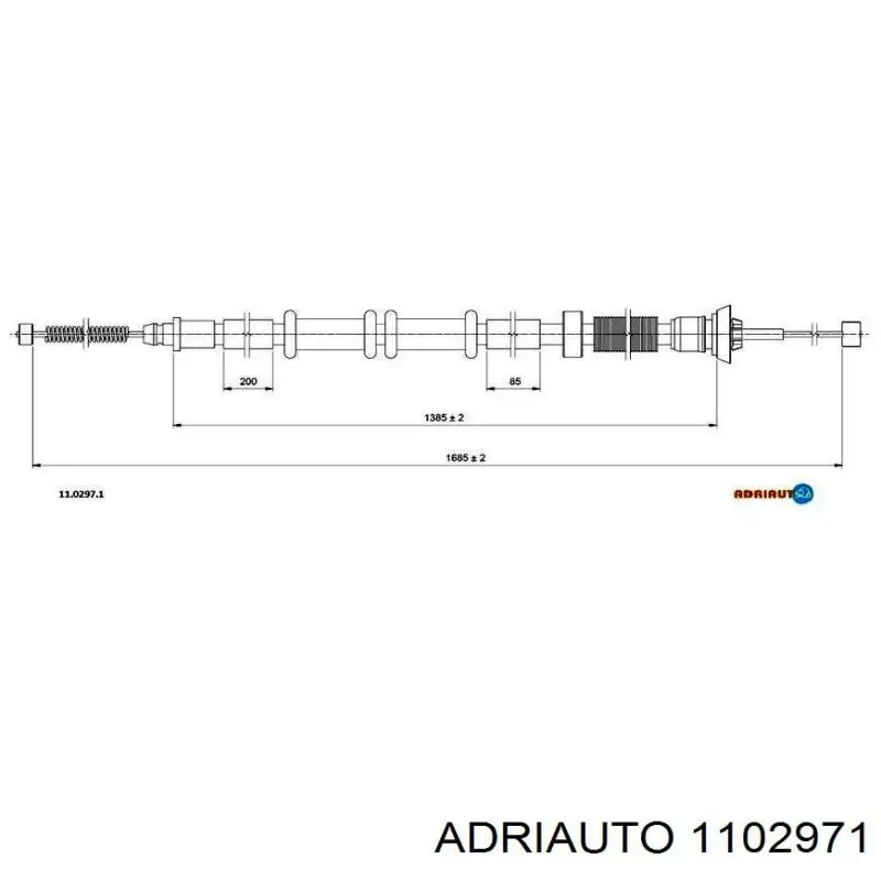 Задний правый трос ручника 1102971 Adriauto