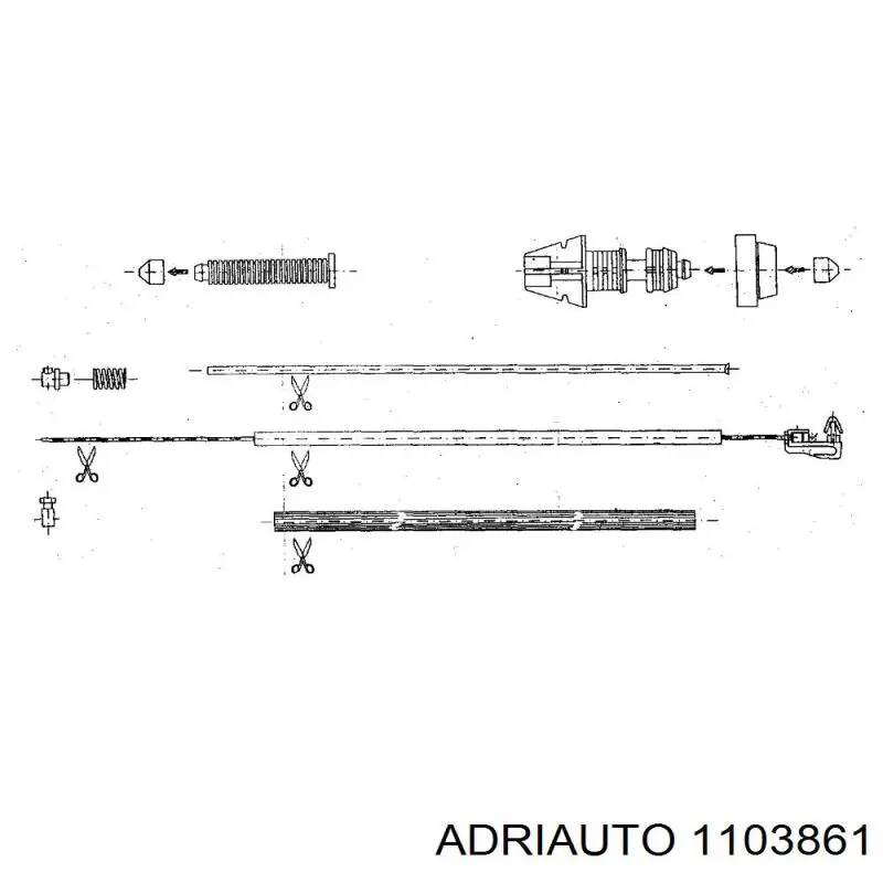 11.0386.1 Adriauto трос/тяга газа (акселератора)