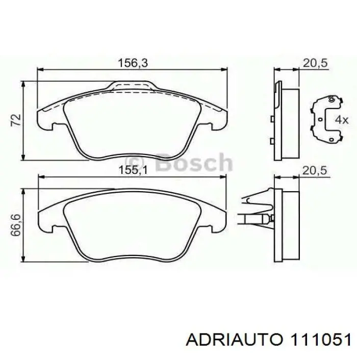 Cable de embrague 111051 Adriauto