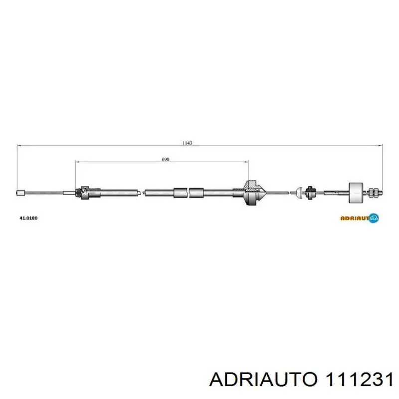 Тормозной шланг задний Adriauto 111231 цена, от 5.08 USD