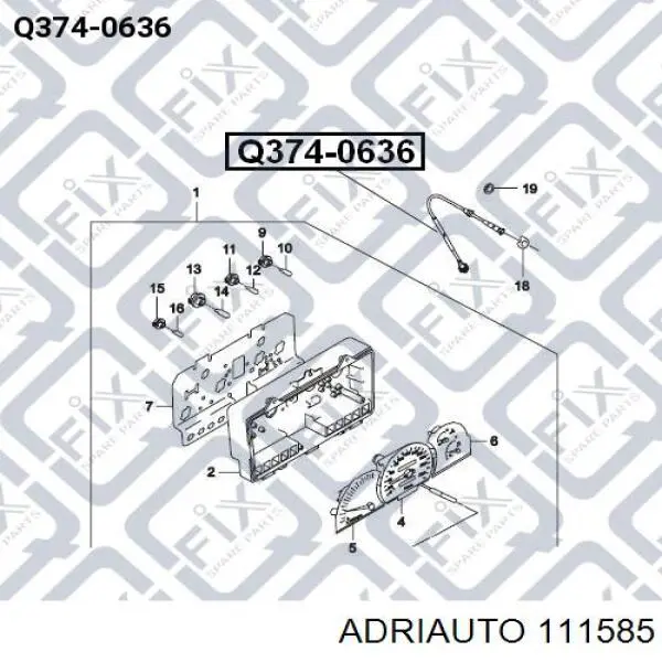 Вал гибкий (спидометра) Adriauto 111585 цена, от 10.86 USD