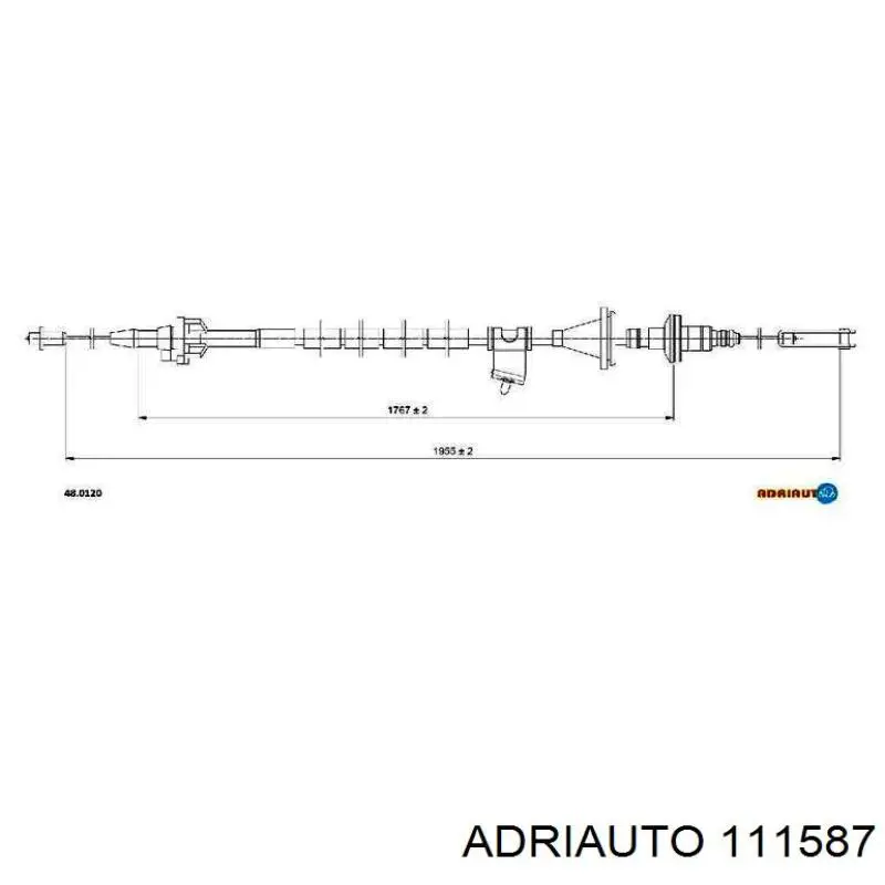 Трос приводу спідометра 111587 Adriauto