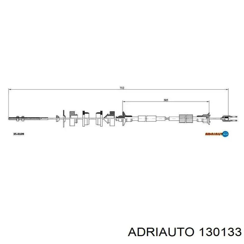 Трос сцепления Adriauto AD130133 цена, от 4.62 USD