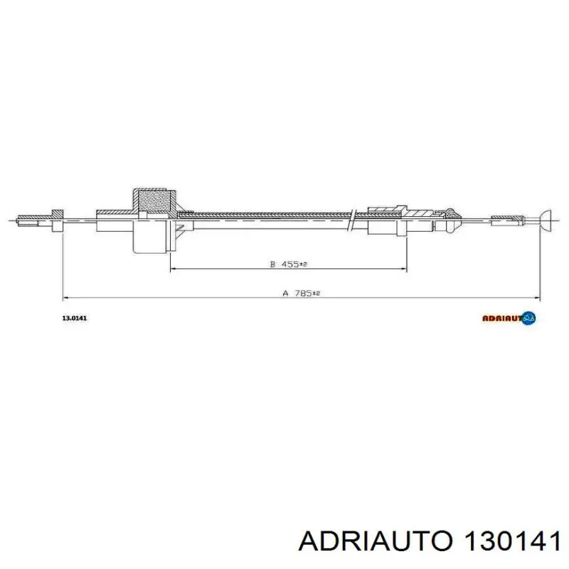 Cable de embrague 130141 Adriauto