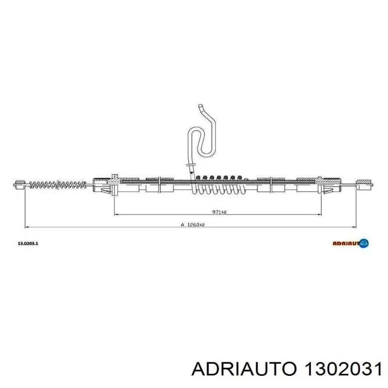 Задний трос ручника 1302031 Adriauto