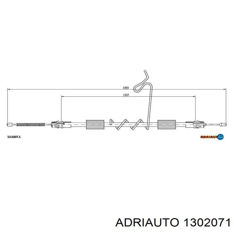 1302071 Adriauto cabo do freio de estacionamento traseiro esquerdo