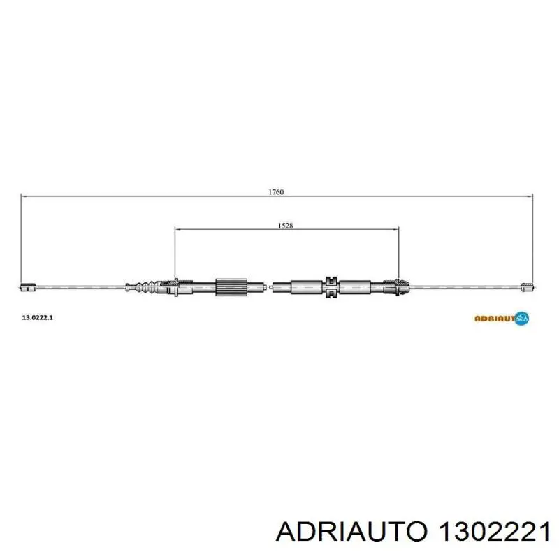 13.0222.1 Adriauto трос ручного тормоза задний правый/левый
