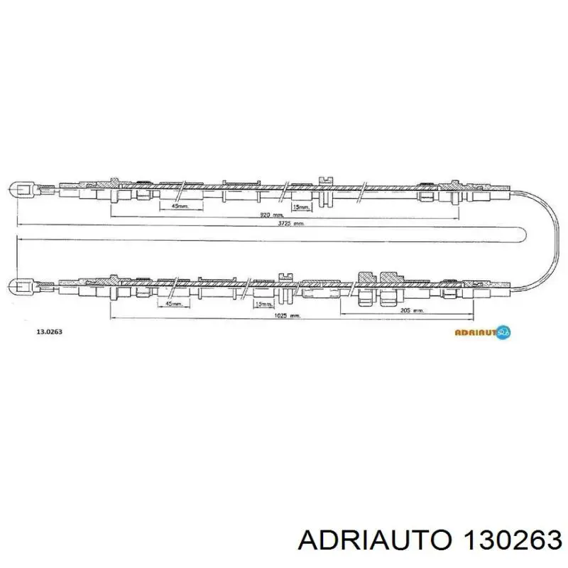 13.0263 Adriauto cabo traseiro direito/esquerdo do freio de estacionamento