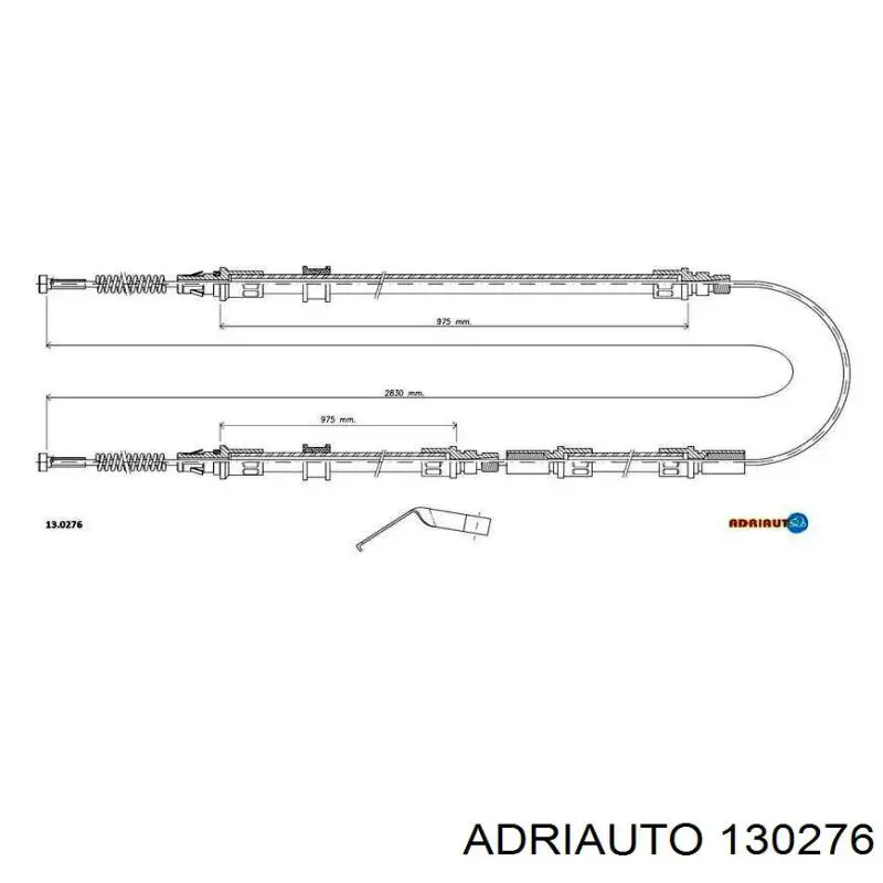 130276 Adriauto трос ручного тормоза задний правый/левый