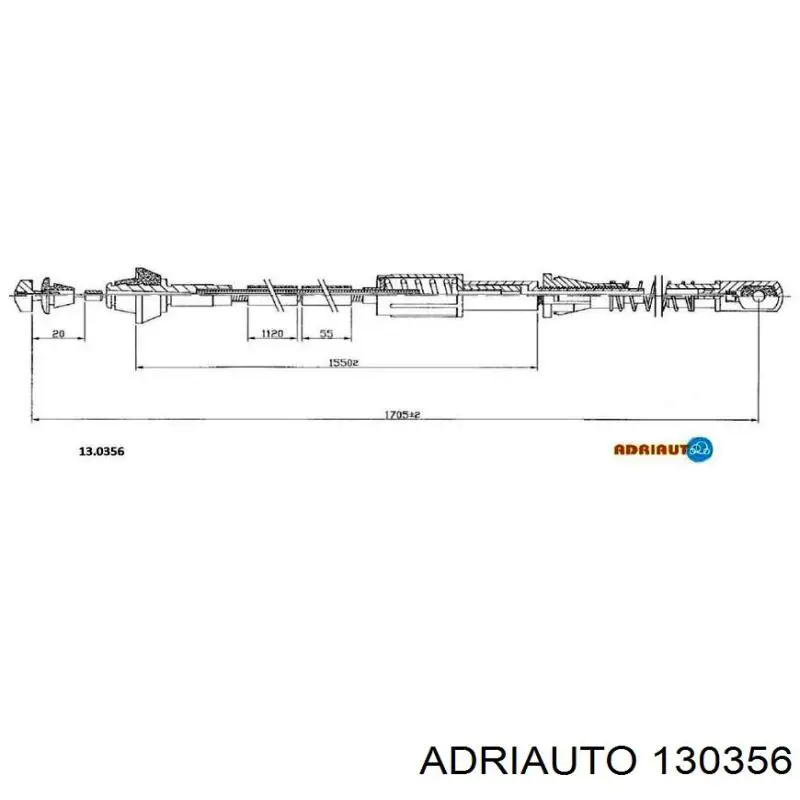 130356 Adriauto трос/тяга газа (акселератора)